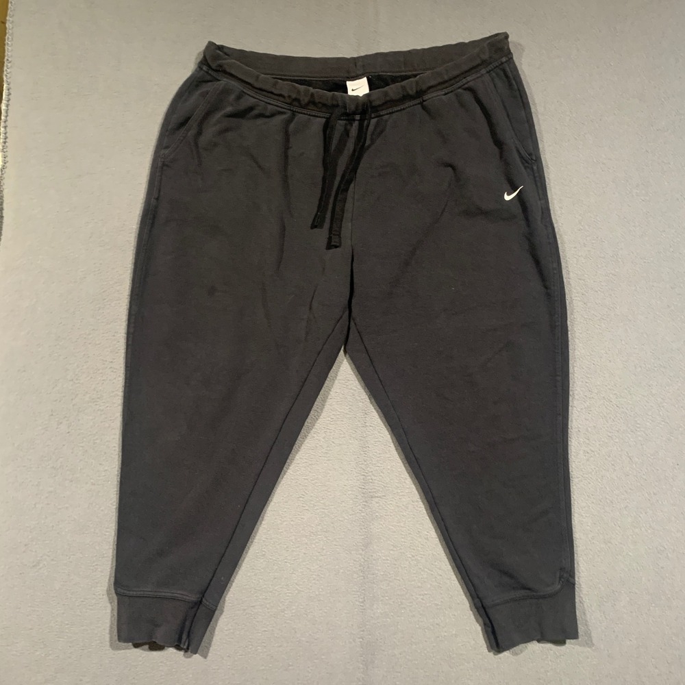Nike Sweatpants Mens 2X Black Dri-FIT Cotton Blend Joggers Activewear Basics